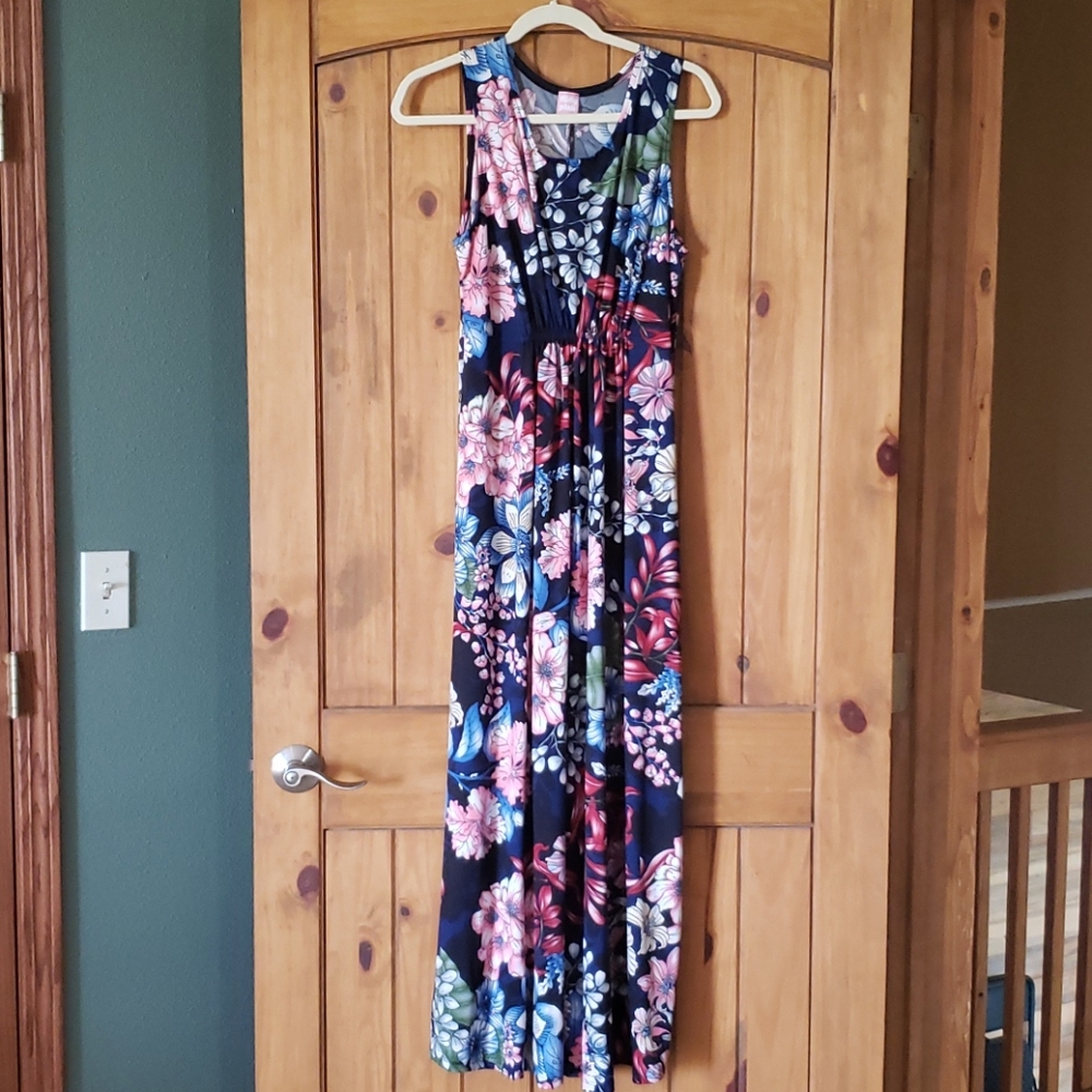 Flirty Pink XL floral maxi dress